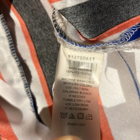 Vince  Camuto Sleeveless Tunic striped Blouse Sz L - Picture 12 of 13